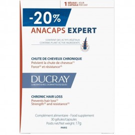 Ducray Anacaps Expert Συμπλήρωμα Διατροφής Για Την Τριχόπτωση, 30 Caps.