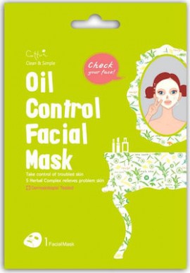 Vican Cettua Clean & Simple Oil Control Facial Mask 1τμχ - Μάσκα Προσώπου Για Λιπαρές Επιδερμίδες