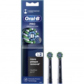 Oral-B Cross Action Black Edition Clean Maximiser Ανταλλακτικές Κεφαλές, 2τεμ