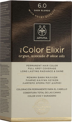Apivita My Color Elixir kit Μόνιμη Βαφή Μαλλιών 6.0 ΞΑΝΘΟ ΣΚΟΥΡΟ