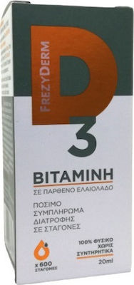 Frezyderm Βιταμίνη D3 σε Παρθένο Ελαιόλαδο - Πόσιμες Σταγόνες 20ml