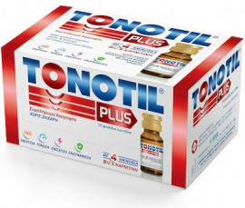 Tonotil Plus, Nέο Συμπλήρωμα Διατροφής με 4 Αμινοξέα B12 & Καρνιτίνη 15 vials x 10ml