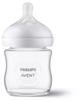 Avent Philips Natural Response Μπιμπερό Γυάλινο για 0m+ Θηλή Σιλικόνης Ροή 2 120ml