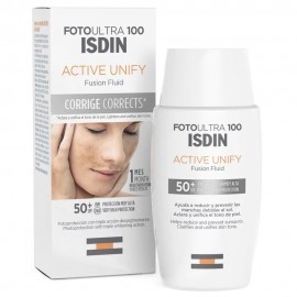 Isdin Foto Ultra 100 Active Unify Fusion Fluid Sunscreen SPF50+ Αντηλιακό Προσώπου 50ml.