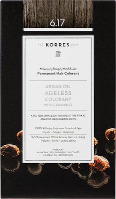 Korres Argan Oil Ageless Colorant 6.17 Ξανθό Σκούρο Μπέζ 50ml