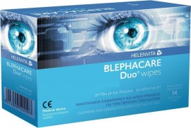 Helenvita Blephacare Duo Wipes, Μαντηλάκια Καθαρισμού και Απολύμανσης Ματιών 14pcs