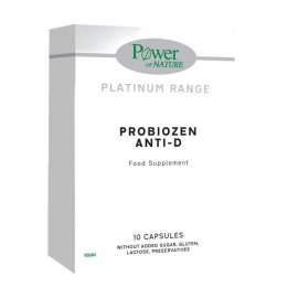 Power Health Platinum Range Probiozen Anti -D, Συμπλήρωμα Διατροφής για τη Φυσική Αντιμετώπιση της Διάρροιας 10 Κάψουλες