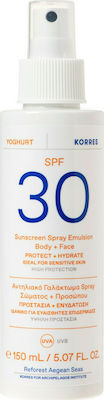Korres Yoghurt Sunscreen Emulsion Body - Face SPF30 Αντηλιακό Γαλάκτωμα Σώματος - Προσώπου 150ml