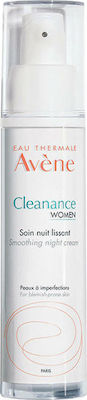 Avene Cleanance Women Smoothing Night Cream Φροντίδα Νύχτας που Καταπολεμά Σημάδια και Ατέλειες της Γυναικείας Επιδερμίδας 30ml