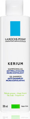 La Roche Posay Kerium Gel Shampoo Σαμπουάν Κατά της Λιπαρής Πιτυρίδας με Μικροαπολεπιστική Δράση, 200ml