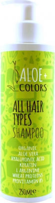 ALOE+ COLORS All Types Shampoo Απαλό Σαμπουάν με Οργανική Αλόη & Υαλουρονικό Οξύ για Όλους τους Τύπους Μαλλιών 250ml