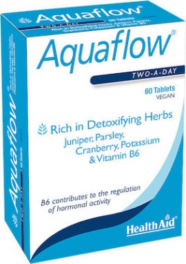 Health Aid Aquaflow Vegetarian Συμπλήρωμα Διατροφής με Εκχυλίσματα Βοτάνων - Βιταμίνη Β6 για την Κατακράτηση Υγρών 60 Ταμπλέτες