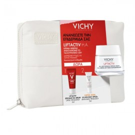 Vichy Promo Pack Liftactiv H.A. Κρέμα Προσώπου Ημέρας 50ml & Δώρο Liftactiv Specialist B3 Serum 5ml & Capital Soleil UV Age Daily SPF50+ 3ml & Μοντέρνο Τσαντάκι