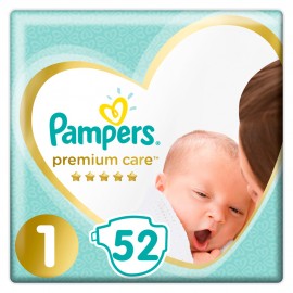 Pampers Premium Care Πάνες Μέγεθος No1 Newborn (2-5kg) 52 Πάνες