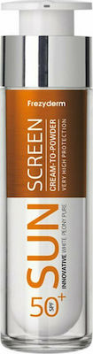 Frezyderm Sun Screen Vitamin D Like Cream to Powder SPF50+ 50ml Αντηλιακό Προσώπου με Αίσθηση Πούδρας