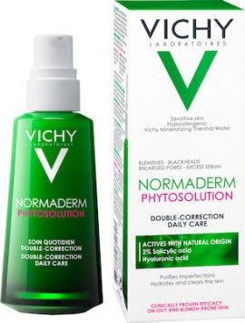 Vichy Normaderm Phytosolution Double Correction Daily Care Ενυδατική Κρέμα Για Επιδερμίδες Με Ακμή 50ml