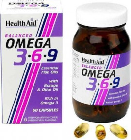 Health Aid Omega 3-6-9 Συμπλήρωμα Διατροφής 60caps. Τριπλός συνδυασμός, υψηλής καθαρότητας, λιπαρών οξέων για πλήρη κάλυψη σε Ωμέγα λιπαρά και επιπλέον προστασίας της καρδιάς των λειτουργιών του εγκεφάλου και της ανάπτυξης.