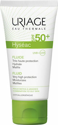 Uriage Hyseac Fluide SPF50+ 50ml - Λεπτόρρευστη Αντιηλιακή Κρέμα Με Ματ Αποτέλεσμα Για Λιπαρή Προς Μικτή Επιδερμίδα