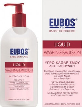 EUBOS Basic Care Liquid Washing Emulsion Liquid Red Υγρό Καθαρισμού Προσώπου & Σώματος για Όλους τους Τύπους Επιδερμίδας 400ml