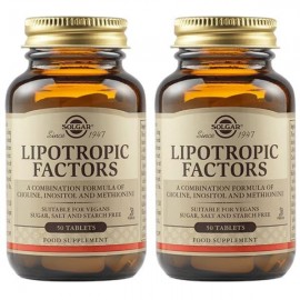 SOLGAR Promo Lipotropic Factors Συμπλήρωμα Διατροφής Για Το Μεταβολισμό Του Λίπους & Τον Έλεγχο Του Βάρους 100 Ταμπλέτες (2 Συσκευασίες x 50 Ταμπλέτες)