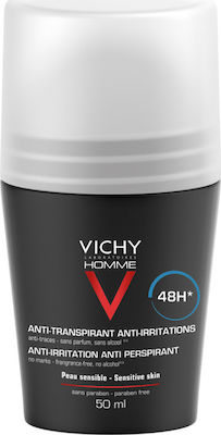 VICHY Αποσμητικό για Ευαίσθητες Επιδερμίδες Homme Deodorant Anti-Transpirant Roll-On 48h 50ml