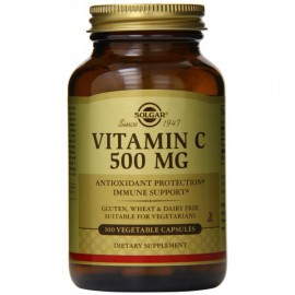 Solgar Vitamin C 500mg Συμπλήρωμα Διατροφής Βιταμίνη C για Ενίσχυση Ανοσοποιητικού, Πρόληψη & Αντιμετώπιση Κρυολογήματος, 100veg. caps