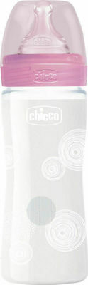 Chicco Γυάλινο Well Being 0m+ Pink 240ml