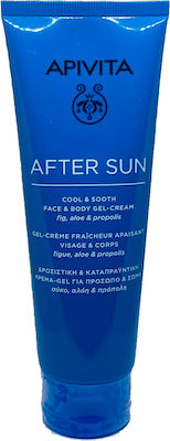 Apivita After Sun Cool & Sooth Face & Body Gel-Cream, Δροσιστική Κρέμα Gel για Πρόσωπο & Σώμα, Σύκο, Αλόη & Πρόπολη 200ml