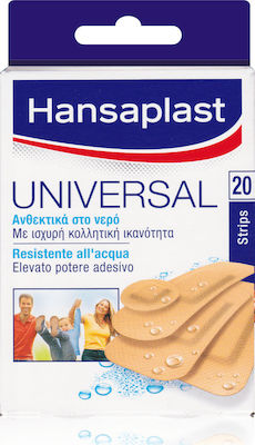 Hansaplast Universal Water resistant 20 strips - 4 μεγεθών