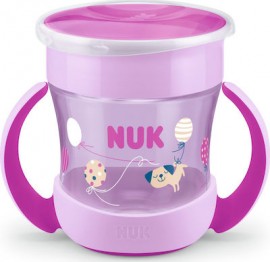 Nuk Mini Magic Cup με Χείλος και Καπάκι 6m+ Ροζ 160ml