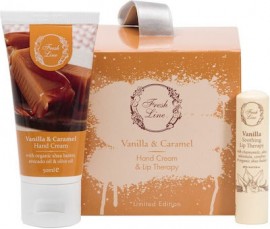 Fresh Line Promo Xmas 23 Vanilla & Caramel Candy Box Κρέμα Χεριών 50ml & Καταπραϋντική Θεραπεία Χειλιών 5.4g