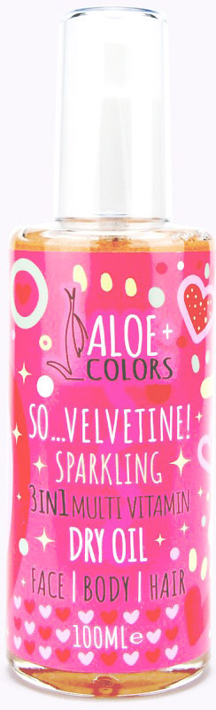 Aloe+ Colors So Velvetine Sparkling 3in1 Multi Vitamin Dry Oil Ξηρό Λάδι για Πρόσωπο, Σώμα & Μαλλιά, 100ml
