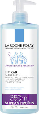 La Roche-Posay Lipikar Surgras Καθαριστικό σε Υφή Κρέμας για Καταπολέμηση της Ξηρότητας 750ml. Βοηθά στην ενυδάτωση καθώς και στον καθαρισμό του ξηρού ευαίσθητου δέρματος όλης της οικογένειας.