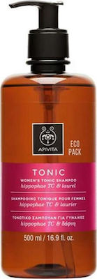 Apivita Eco Pack Womens Tonic Shampoo Τονωτικό Σαμπουάν κατά της Γυναικείας Τριχόπτωσης με Hippophae TC & Δάφνη, 500ml