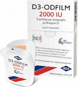 Ibsa D3-Odfilm Βιταμίνη για Ανοσοποιητικό 2000iu Πορτοκάλι 30τμχ