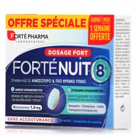 Forte Pharma Fortenuit 8h 30caps Συμπλήρωμα Διατροφής με Μελατονίνη για την Επίτευξη Συνεχούς, Αδιάκοπου Ύπνου