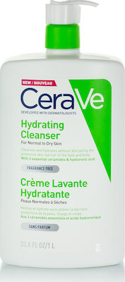 Ενυδατική Κρέμα Καθαρισμού Πρόσωπο & Σώμα Κανονική/Ξηρή Επιδερμίδα Hydrating Cleanser Normal To Dry Skin Cerave 1 lt