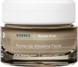 Korres Black Pine 4D Plump Up, Sleeping Facial Cream 40ml Κρέμα Νύχτας για Σύσφιγξη, Lifting με Μαύρη Πεύκη