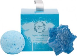 Fresh Line Limited Edition Aegean Sea Breeze Fizzing Ball & Handmade Soap, Candy Box set 2pcs Candy Box set 2pcs