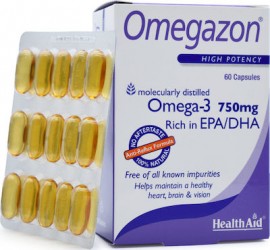 Health Aid Omegazon Omega 3 Iχθυέλαιο με Ωμέγα 3 Λιπαρά Οξέα 750mg για Καρδιά & Κυκλοφοριακό 60 Κάψουλες