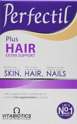 Vitabiotics Perfectil Plus Hair Ενισχυμένη Φόρμουλα για την Καλή Υγεία των Μαλλιών, 60 κάψουλες