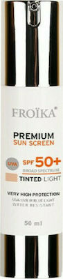 Froika Premium Sunscreen Tinted Light SPF50 Αντιηλιακή Κρέμα Προσώπου Με Χρώμα Ελαφριάς Υφής 50ml