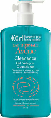 Avene Cleanance Gel Καθαρισμού Nettoyant, Καθαρισμός Προσώπου/Σώματος για Λιπαρά Δέρματα, 400ml
