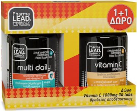 PHARMALEAD Multi Daily Σύμπλεγμα Βιταμινών 30 tabs & Vitamin C 1000mg 30 tabs